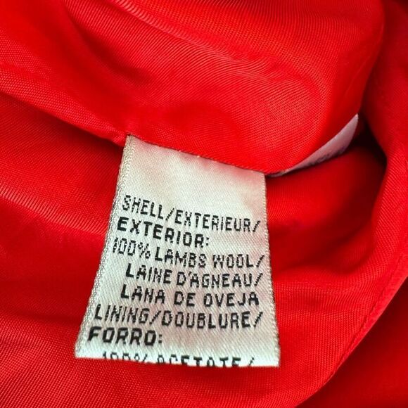 Evan Picone vintage 100% lambs wool red jacket blazer size 4 - Picture 5 of 8